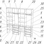 Схема сборки Стеллаж для одежды Мирта 61 BMS