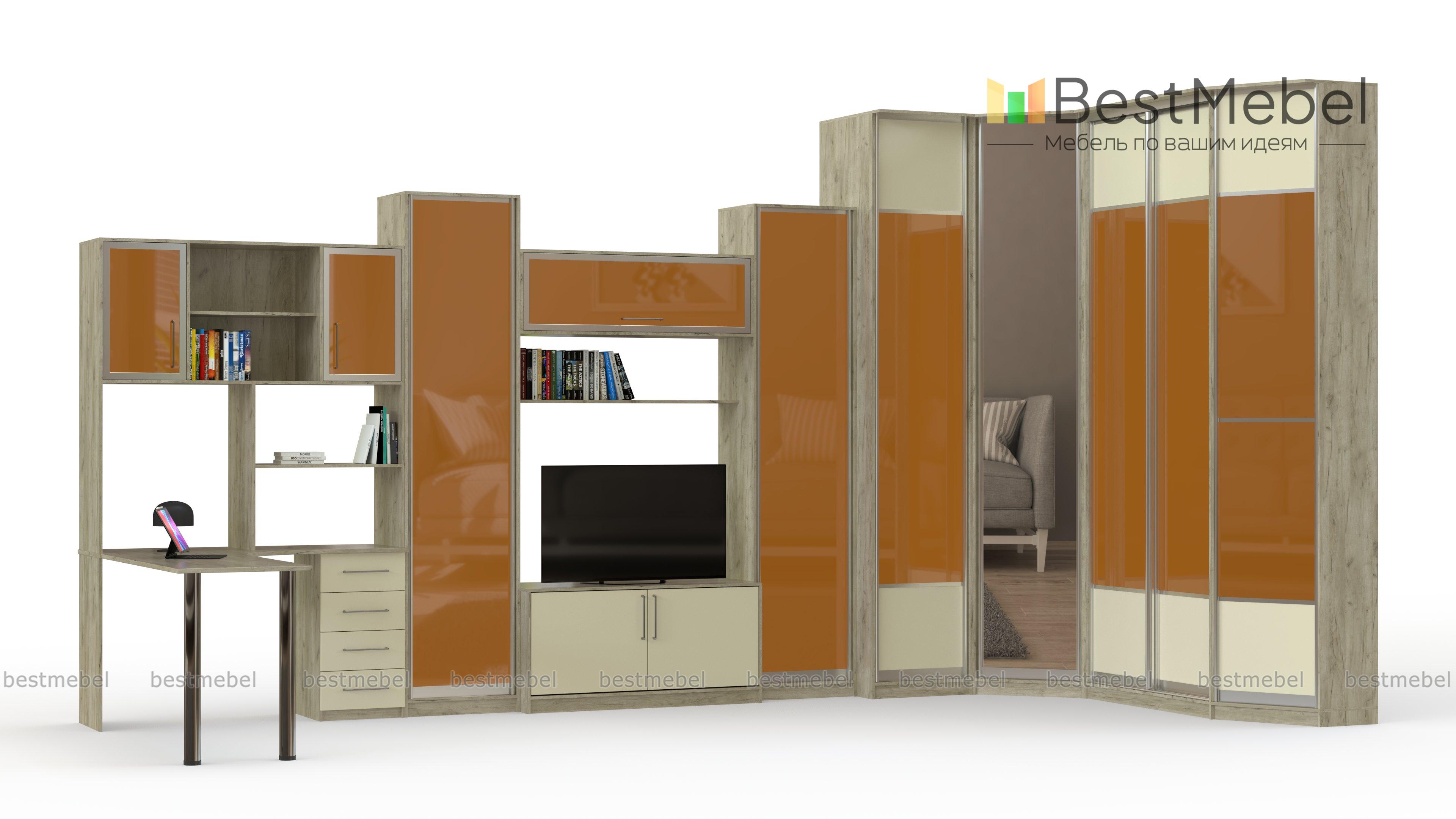 Стенка со столом Фаворит BMS - Фото