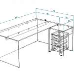 Схема сборки Письменный стол Терра-2 BMS