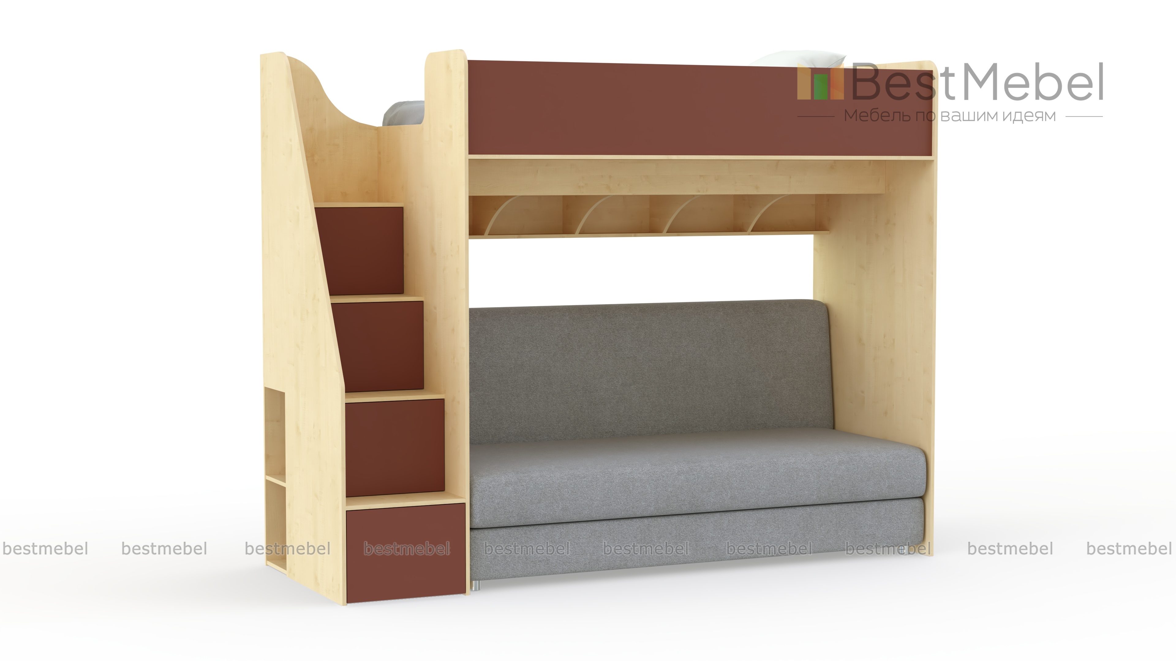 Кровать с диваном Пример 18 BMS