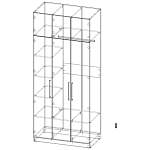 Распашной шкаф Вилета 6 (1100*2500*600)