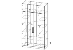ЭСКИЗ00000143837 Распашной шкаф Вилета 8  (1300х2500х500)