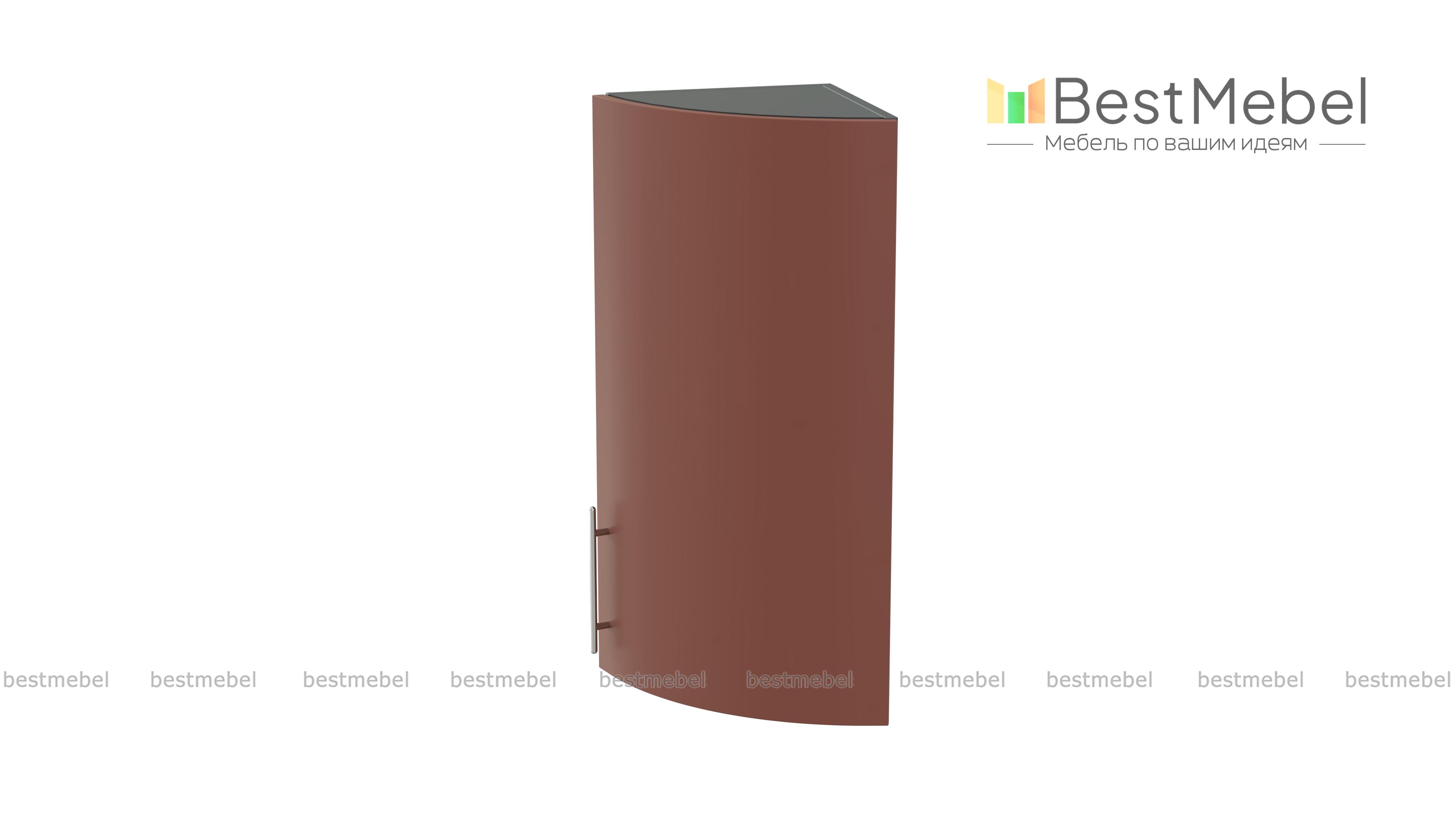 Шкаф верхний торцевой радиусный Валерий BMS - Фото