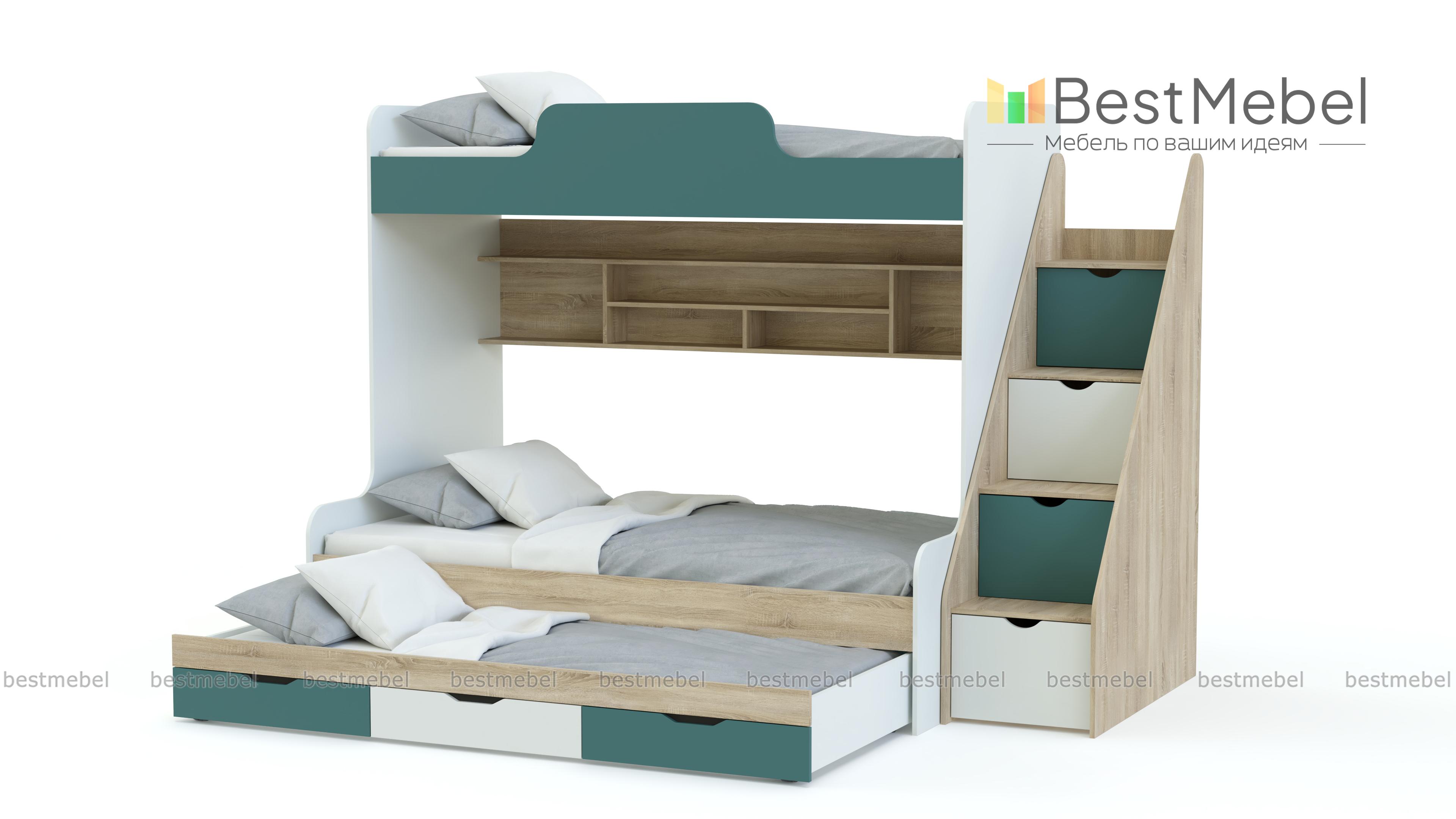 Детская двухъярусная кровать ДМ-166 BMS - Фото