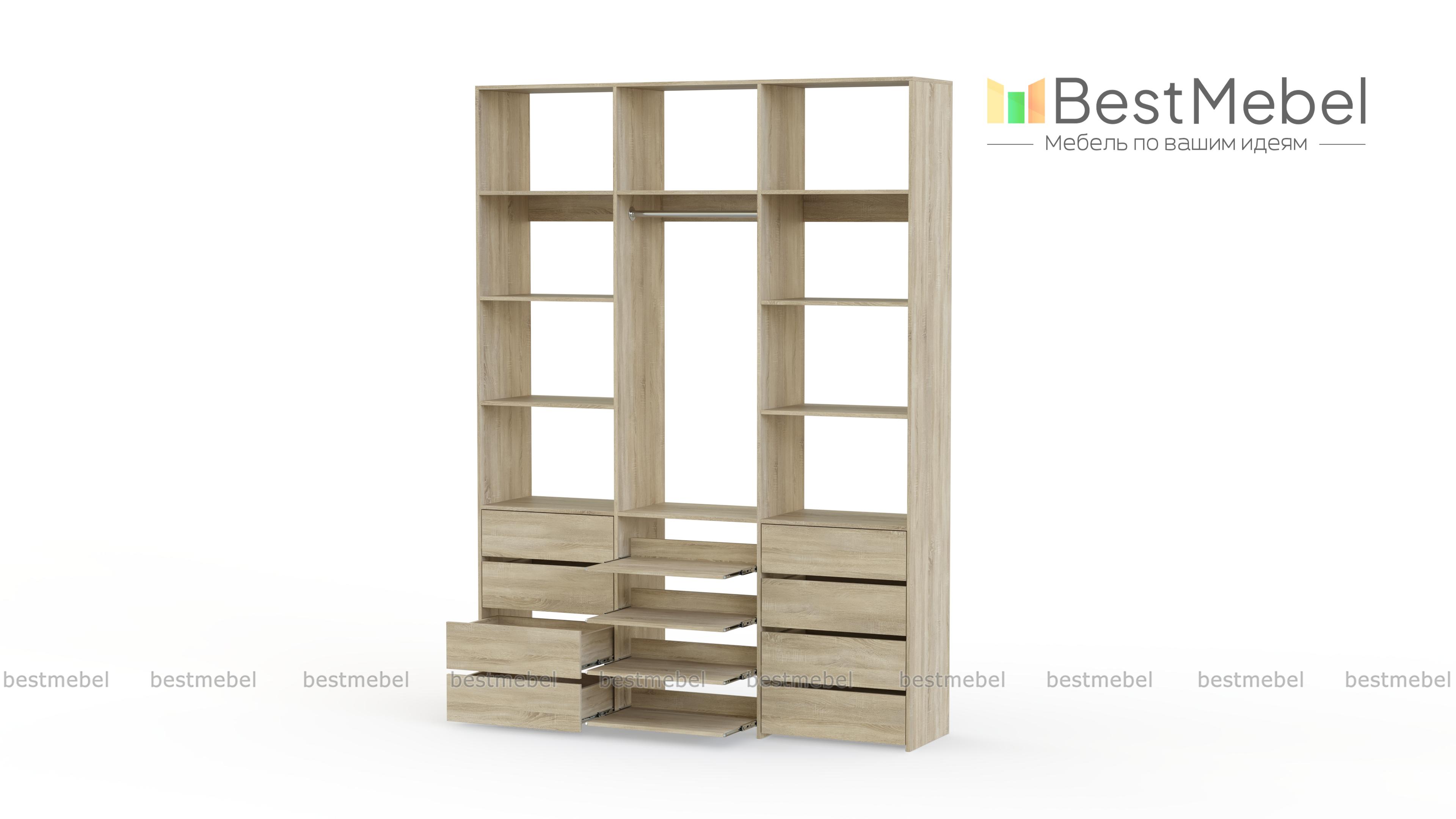 Стеллаж для одежды Мирта 96 BMS - Фото